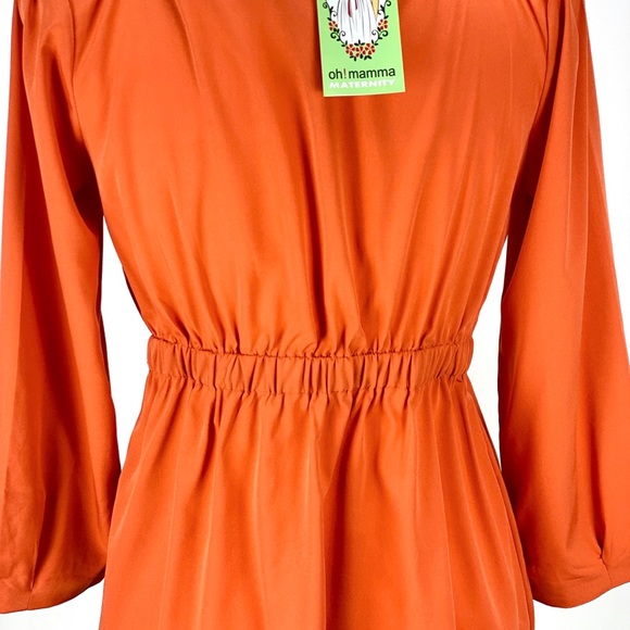 Oh Mamma Long Sleeve Maternity Blouse - Picture 3 of 4